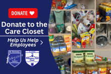 donate to the care closet button